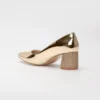 Gold Evening Low Heel Dress Shoes Women MA-048