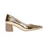Gold Evening Low Heel Dress Shoes Women MA-048