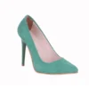 Green Suede Round Toe Stiletto Pumps MA-021