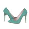 Green Suede Round Toe Stiletto Pumps MA-021