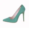 Green Suede Round Toe Stiletto Pumps MA-021