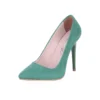 Green Suede Round Toe Stiletto Pumps MA-021