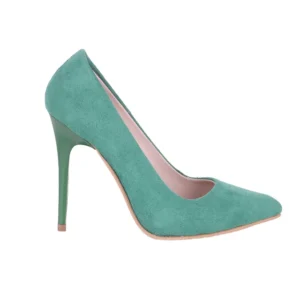 Green Suede Round Toe Stiletto Pumps MA-021