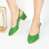 Green Ankle Strap Block Heel for Women MA-028