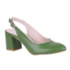 Green Ankle Strap Block Heel for Women MA-028