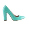 Green Block Heel Pumps for Women MA-023