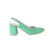 Green Thick Heel Ankle Strap Dress Shoes MA-028