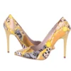 Yellow Stiletto Shoes and Bag Set for Women