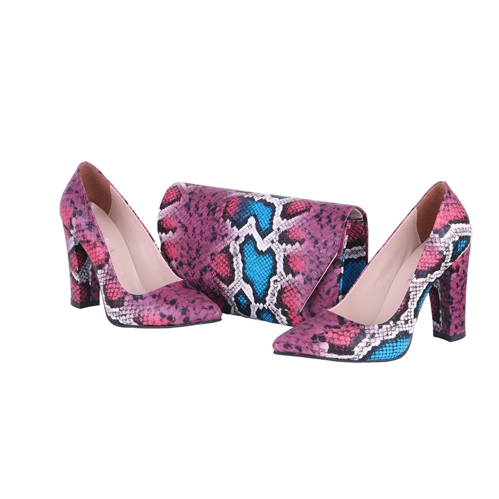 Pink Dress Shoe and Bag Set for Wedding