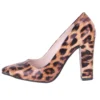Leopard Block Heel Pumps for Women MA-023