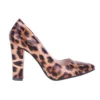 Leopard Block Heel Shoes and Clutch Bag Set