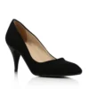 Black Suede Low Heel Pumps for Women MA-017