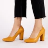 Mustard Chunky Heels for Women MA-023