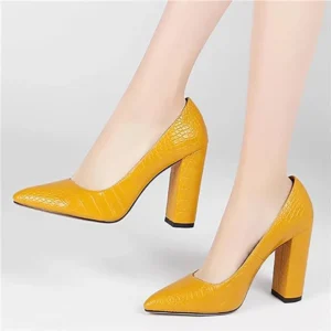 Mustard Crocodile Shoes for Women MA-023