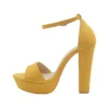 Mustard Platform High Heel Sandals for Women RA-157