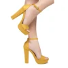 Mustard Platform High Heel Sandals for Women RA-157