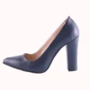 Navy Blue Chunky Heels for Women MA-023