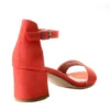 Orange Suede Short Heel Sandals for Women RA-155