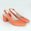Orange Ankle Strap Block Heel for Women MA-028