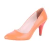 Orange Low Heel Pumps for Women MA-017
