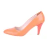 Orange Low Heel Pumps for Women MA-017