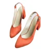 Orange Thick Heel Ankle Strap Dress Shoes MA-028