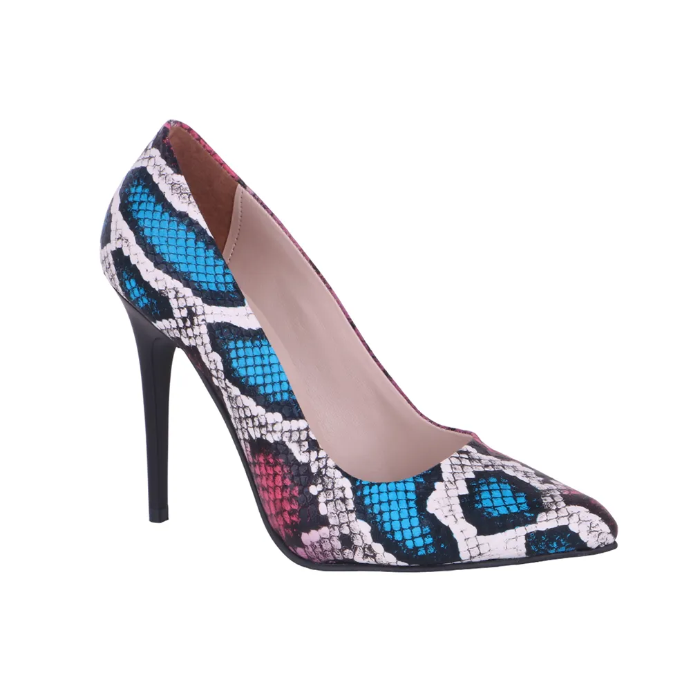 Pink Stiletto Shoes and Bag Set for Women