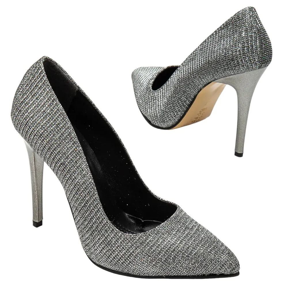 Platinum Stiletto High Heels Shoes MA-021
