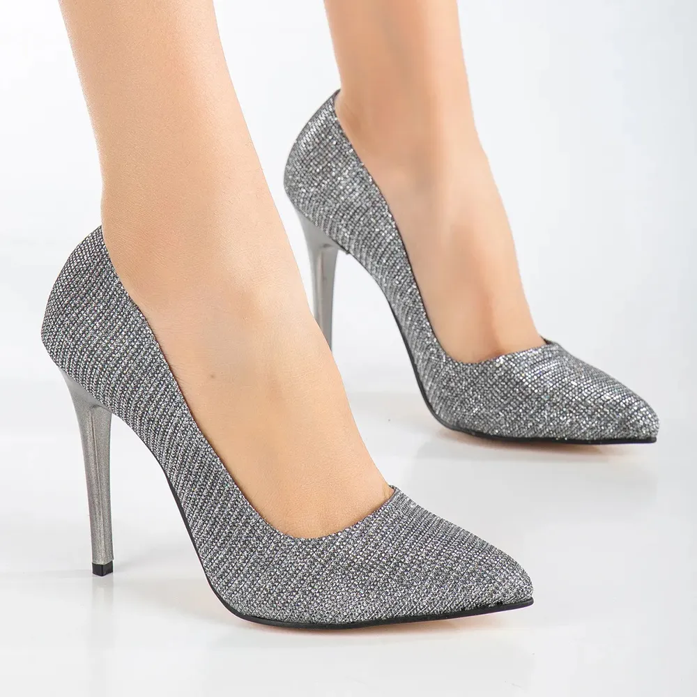 Platinum Stiletto High Heels Shoes MA-021