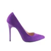 Purple Suede Round Toe Stiletto Pumps MA-021