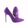 Purple Suede Round Toe Stiletto Pumps MA-021