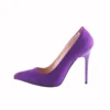 Purple Suede Round Toe Stiletto Pumps MA-021