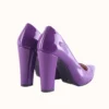 Purple Block Heel Pumps for Women MA-023