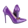Purple Stiletto Shoes and Bag Set for Women MA-021