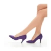 Purple Suede Low Heel Pumps for Women MA-017