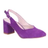 Purple Thick Heel Ankle Strap Dress Shoes MA-028