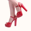 Red Platform High Heel Shoes for Women MA-027