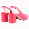 Red Ankle Strap Block Heel for Women MA-028