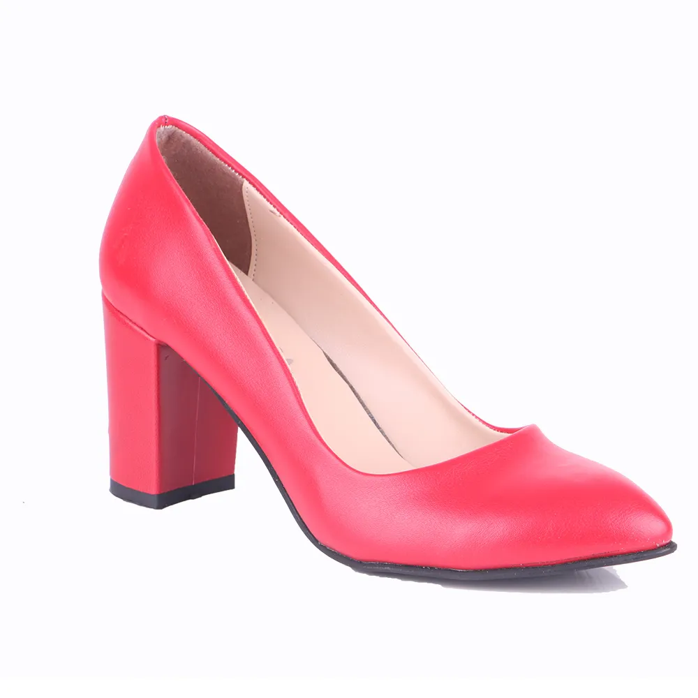 Red Low Heel Shoes for Women MA-024