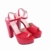 Red Platform Wedding Evening Shoes MA-027