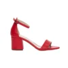 Red Short Heel Sandals for Women RA-155