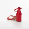 Red Short Heel Sandals for Women RA-155