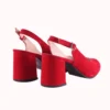 Red Thick Heel Ankle Strap Dress Shoes MA-028