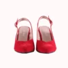 Red Thick Heel Ankle Strap Dress Shoes MA-028