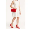 Red Thick Heel Shoes and Bag Set for Women MA-023