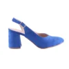 Sax Blue Thick Heel Ankle Strap Dress Shoes MA-028