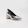 Silver Evening Low Heel Dress Shoes Women MA-048