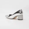 Silver Evening Low Heel Dress Shoes Women MA-048