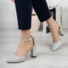 Silver Ankle Strap Party Pumps Women RA-062