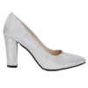 Silver Chunky Heels for Women MA-023